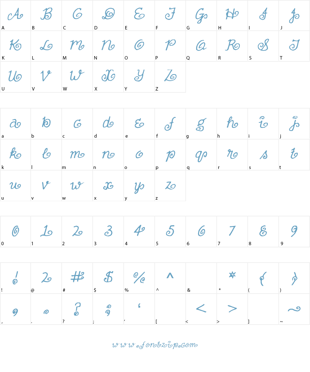 FullofSwirls Font Character